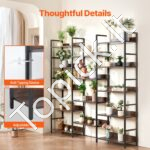 Metalinė knygų lentyna 6 pakopų 176x30x176cm - Image 6