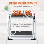 2 žingsnių pakopa/kopėčios 500x480x450mm 150kg - Image 2