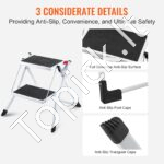 2 žingsnių pakopa/kopėčios 500x480x450mm 150kg - Image 4