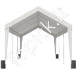 Automobilių stoginė/garažas 180 g/m²  3 x 6 x 2,8 m baltas - Image 8