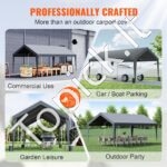 Automobilių stoginė 180 g/m²  3x6x2.8m Pilka - Image 4