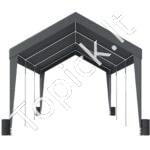 Automobilių stoginė 180 g/m²  3x6x2.8m Pilka - Image 8