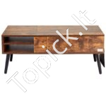 Kavos staliukas su pakeliamu viršumi 100 cm rudos spalvos - Image 9