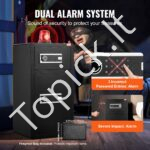 Dviejų durų baldinis seifas su slaptažodžiu ir raktu – 43 x 39 x 83 cm 156L - Image 4