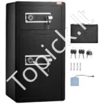 Dviejų durų baldinis seifas su slaptažodžiu ir raktu – 43 x 39 x 83 cm 156L - Image 8