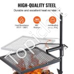 Plieninės atviros ugnies kepimo grotelės 405 x 405 mm 6 kg - Image 2