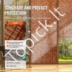 Nendrių tvora kraštovaizdžio apželdinimui 5x1,2m 1 vnt rudos spalvos - Image 2