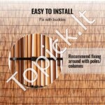 Nendrių tvora kraštovaizdžio apželdinimui 5x1,7m 1 vnt rudos spalvos - Image 4