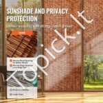 Nendrių tvora kraštovaizdžio apželdinimui 5x1,2 m 2 vnt rudos spalvos - Image 2