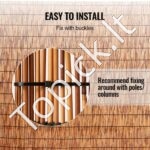 Nendrių tvora kraštovaizdžio apželdinimui 5x1,2 m 2 vnt rudos spalvos - Image 4