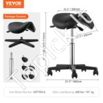 Ergonomiška balno kėdutė su ratukais, 181 kg - Image 6