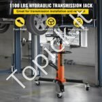 Variklių/pavarų dėžės hidraulinis domkratas 500 kg su ratukais, oranžinis - Image 2