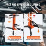 Variklių/pavarų dėžės hidraulinis domkratas su ratukais 600 kg 360° - Image 5