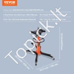 Variklių/pavarų dėžės hidraulinis domkratas su ratukais 600 kg 360° - Image 6