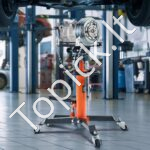 Variklių/pavarų dėžės hidraulinis domkratas su ratukais 600 kg 360° - Image 7