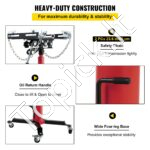 Variklių/pavarų dėžės hidraulinis domkratas 600 kg  85-170 cm - Image 6