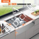 Įmontuojama virtuvės kriauklė iš 304 nerūdijančio plieno su pjaustymo lenta, kanalizacija ir sieteliu, vienas dubuo, 914,4 x 558,8 x 228,6 mm. - Image 8