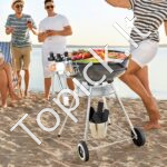 BBQ anglies kepsninė su ratukais 56 cm - Image 7