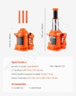 Hidraulinis domkratas 20 T 17-32cm su rankena oranžinis - Image 7