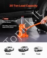 Hidraulinis domkratas 30 T 285-475 mm, su rankena oranžinis - Image 2