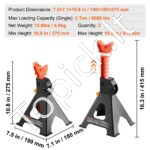 Reguliuojamo aukščio stovai 3T 275-415 mm 2 vnt - Image 6