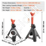 Reguliuojamo aukščio stovai 6T 360-585 mm 2 vnt - Image 6
