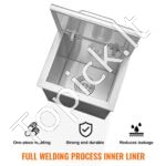 Įmontuojama 28,52 L nerūdijančio plieno ledo dėžė, 355 x 305 x 461 mm. - Image 6