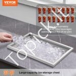 Įmontuojama 30,25 L nerūdijančio plieno ledo dėžė su dangčiu, 508 x 355 x 308 mm, su išleidimo vamzdžiu ir kištuku. - Image 8