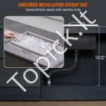 Įmontuojama 30,25 L nerūdijančio plieno ledo dėžė su dangčiu, 508 x 355 x 308 mm, su išleidimo vamzdžiu ir kištuku. - Image 4