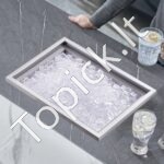 Įmontuojama 30,25 L nerūdijančio plieno ledo dėžė su dangčiu, 508 x 355 x 308 mm, su išleidimo vamzdžiu ir kištuku. - Image 2