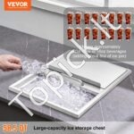 Įmontuojama 55,23 L nerūdijančio plieno ledo dėžė su slankiojančiu dangteliu, 608 x 457 x 333 mm, su išleidimo vamzdžiu ir kištuku. - Image 8