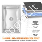 Įmontuojama 109,48 L nerūdijančio plieno ledo dėžė, 683 x 455 x 536 mm. - Image 7