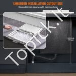 Įmontuojama 109,48 L nerūdijančio plieno ledo dėžė, 683 x 455 x 536 mm. - Image 4