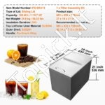 Įmontuojama 109,48 L nerūdijančio plieno ledo dėžė, 683 x 455 x 536 mm. - Image 3