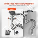 Įmontuojama virtuvės kriauklė su vienu dubeniu, nerūdijančio plieno, 40 x 45 x 19 cm. - Image 4