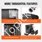 Automatinis 20 barų espreso aparatas su garų lazdele ir 15 malimo nustatymų. - Image 4