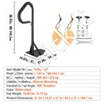 Karšto kubilo turėklas, 360° pasukamas SPA šoninis turėklas, 89-145 cm, atsparus rūdims aliuminis, 272 kg. - Image 3