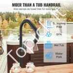 Karšto kubilo turėklas, 360° pasukamas SPA šoninis turėklas, aliuminio, 122-160 cm, 272 kg. - Image 5