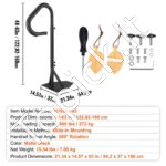 Karšto kubilo turėklas, 360° pasukamas SPA šoninis turėklas, aliuminio, 122-160 cm, 272 kg. - Image 3