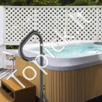 Karšto kubilo turėklas, 360° pasukamas SPA šoninis turėklas, aliuminio, 122-160 cm, 272 kg. - Image 2