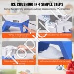 Ledo smulkintuvas 180 W, 80 kg/h, 410 x 172 x 275 mm, su plastikiniu dubeniu ir 2 peiliukais - Image 5