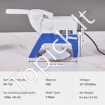 Ledo smulkintuvas 180 W, 80 kg/h, 410 x 172 x 275 mm, su plastikiniu dubeniu ir 2 peiliukais - Image 3