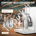 Elektrinė pieno kokteilių ir baltymų gėrimų plakimo mašina – 120 W | Dvigubas plakimo indas - Image 2