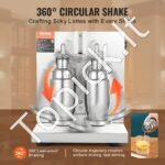 Elektrinė pieno kokteilių ir baltymų gėrimų plakimo mašina – 120 W | Dvigubas plakimo indas - Image 4