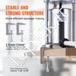 Rankinis dešrų kimštuvas 2L, vertikalus, 304 nerūdijantis plienas. - Image 7