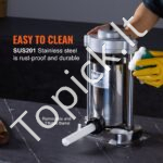 Rankinis dešrų kimštuvas 2L, vertikalus, 304 nerūdijantis plienas. - Image 4