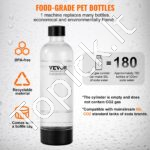 Sodos aparatas vandeniui | Gazavimo įrenginys su 1L buteliu + 2 CO₂ kapsulės - Image 3