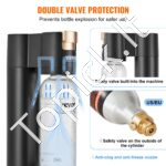 Sodos aparatas vandeniui | Gazavimo įrenginys su 1L buteliu + 2 CO₂ kapsulės - Image 4