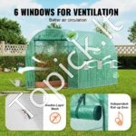 PE Šiltnamis augalams/pomidorams/daržovėms  292x196x190cm žalias - Image 5