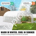 PE Šiltnamis augalams/pomidorams/daržovėms 590x295x198cm baltas - Image 3